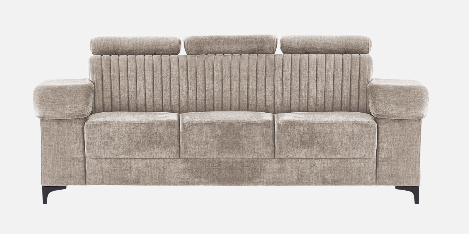 Draco Fabric 3 Seater Sofa in Natural Beige Colour