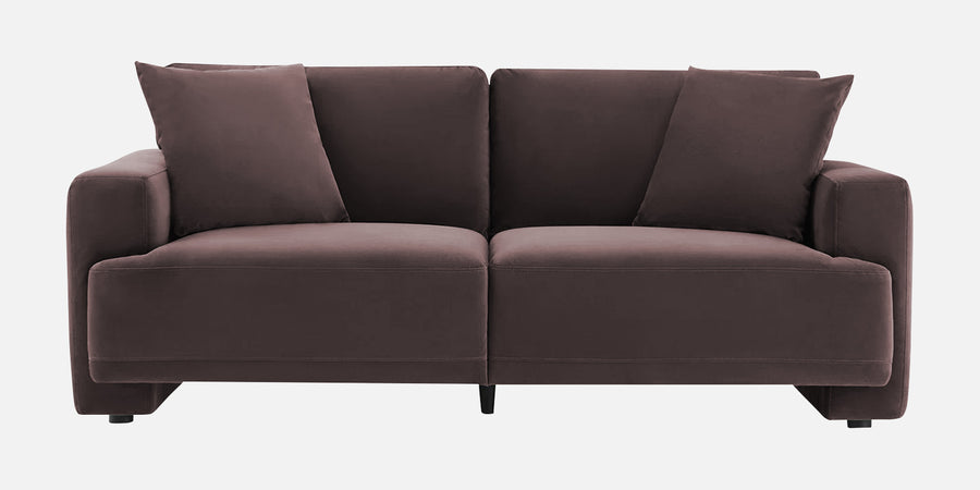 Kosta Velvet 2 Seater Sofa In Mocha Brown Colour - Febonic Living