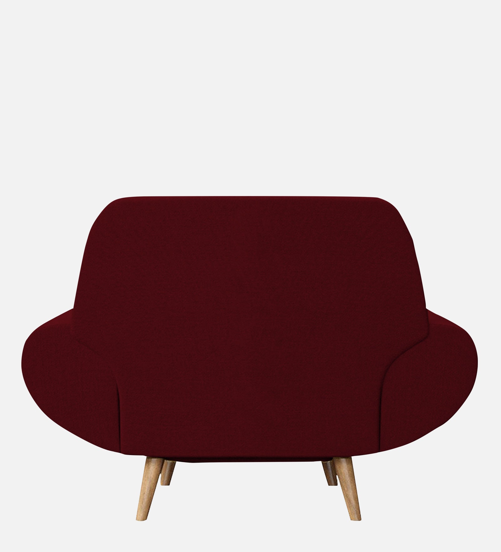 Jessy Fabric 1 Seater Sofa in Ruby Red Colour