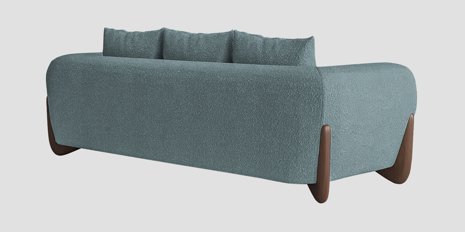 Boko Boucle 3 Seater Sofa In Stormy Blue Colour - Febonic Living