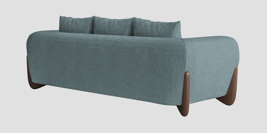 Boko Boucle 3 Seater Sofa In Stormy Blue Colour - Febonic Living