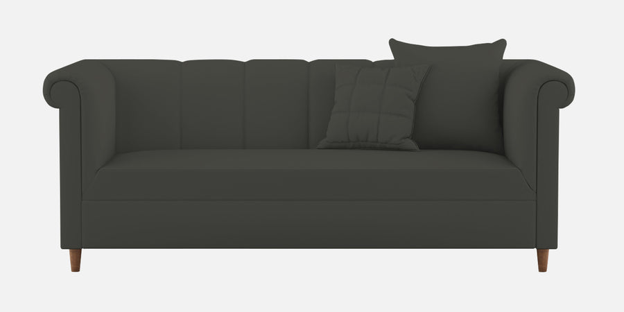 Rubi Velvet 3 Seater Sofa In Hory Grey Colour - Febonic Living