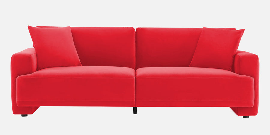 Kosta Velvet 3 Seater Sofa In Ox Blood Maroon Colour - Febonic Living