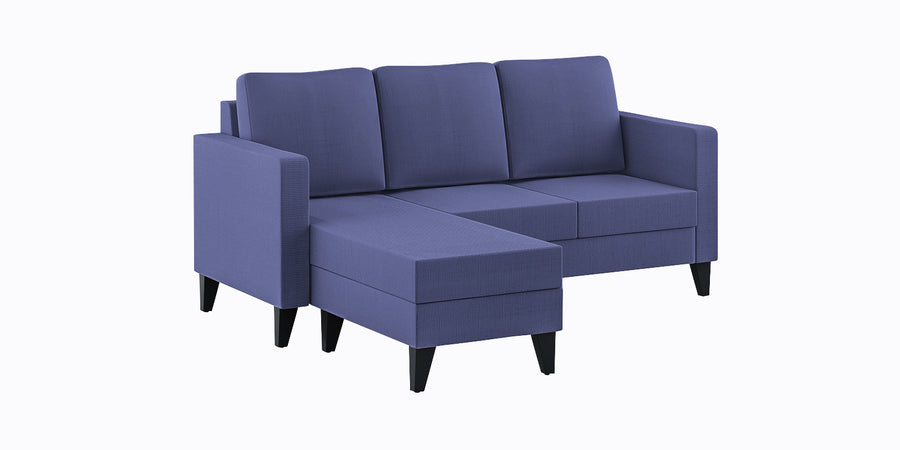 Nori Fabric Rhs Sectional Sofa 2 Lounger In Slate Blue Colour - Febonic Living