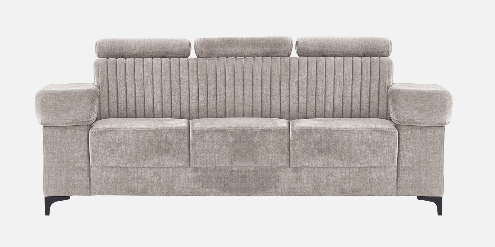 Draco Fabric 3 Seater Sofa in Storm Grey Colour