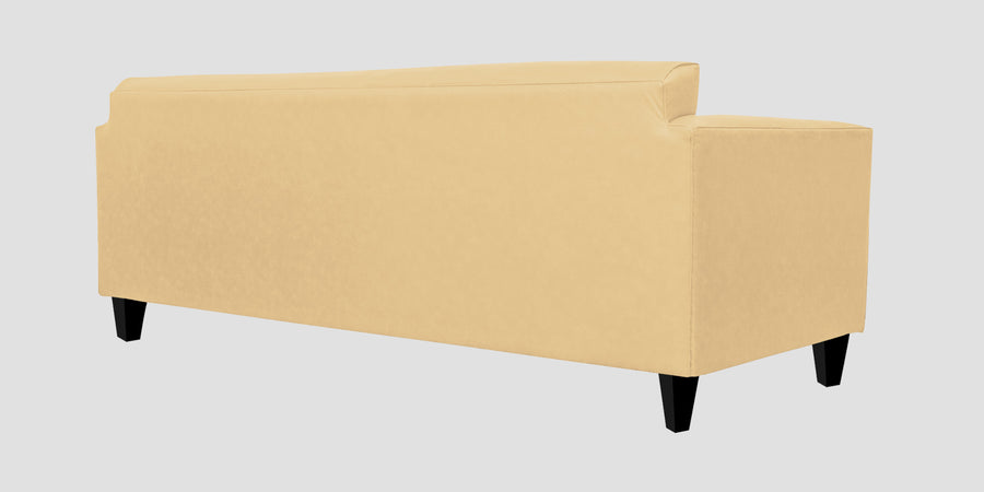 Convi Leatherette 3 Seater Sofa In Peach Beige Colour - Febonic Living