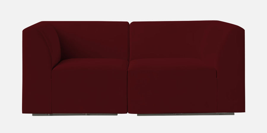 Bufa Velvet 2 Seater Sofa In Dark Maroon Colour - Febonic Living