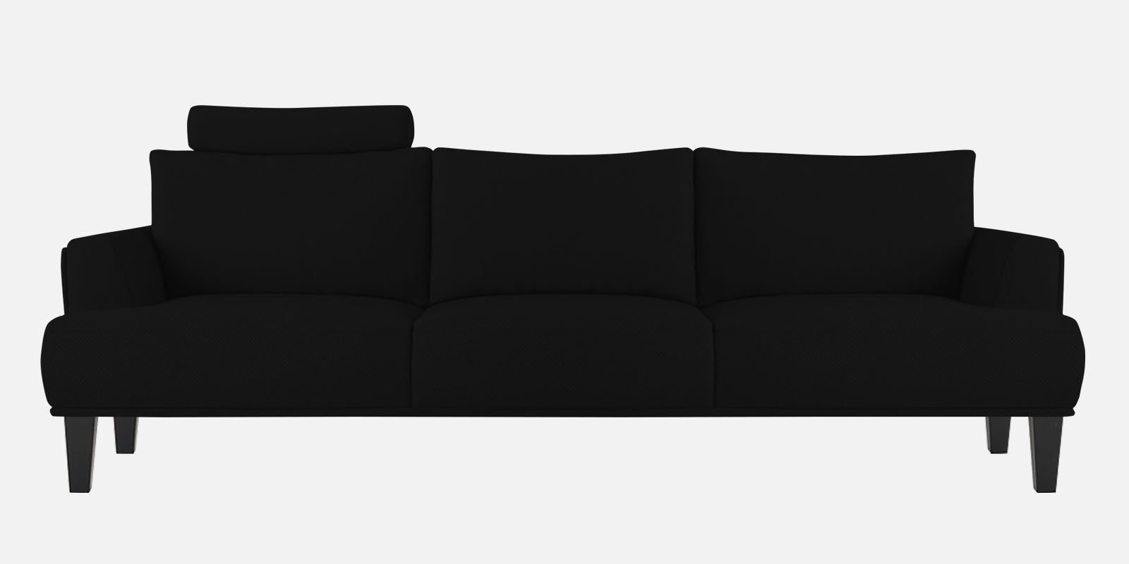 Como Fabric 3 Seater Sofa in Zed Black Colour