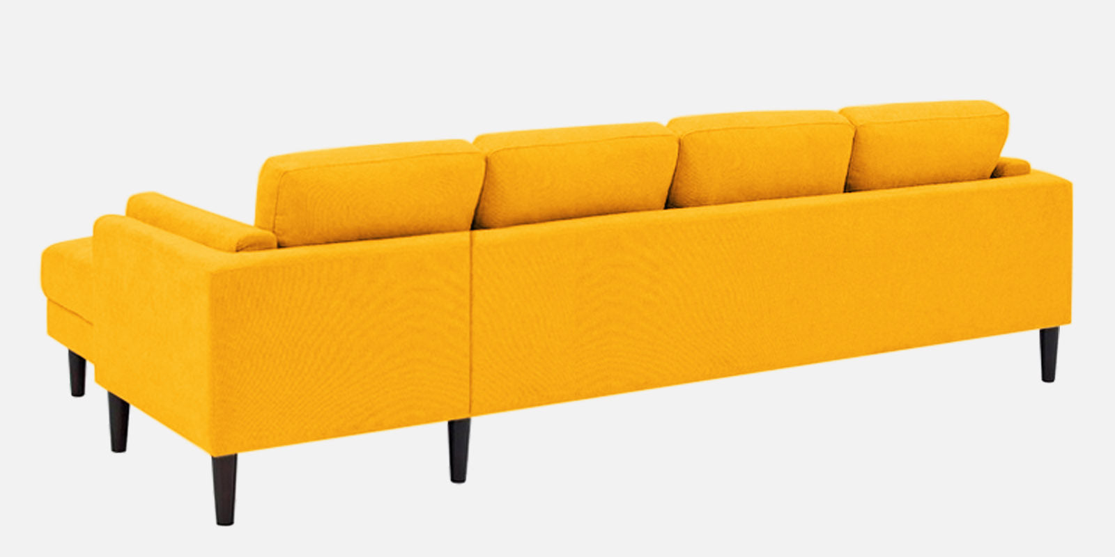 Creata Fabric LHS Sectional Sofa (3+Lounger) in Bold Yellow Colour by Febonic