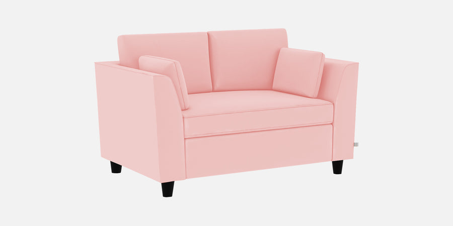 Bristo Velvet 2 Seater Sofa In Millennial Pink Colour With Storage - Febonic Living