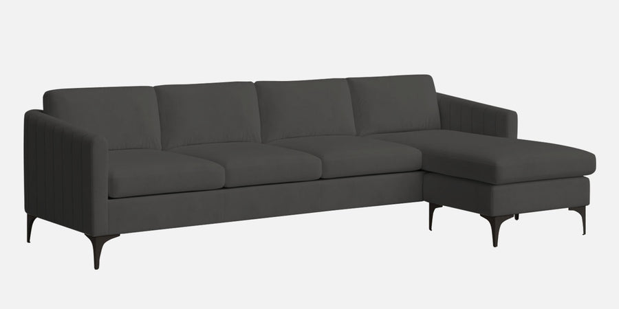 Haru Fabric Lhs Sectional Sofa 3 Lounger In Hory Grey Colour - Febonic Living