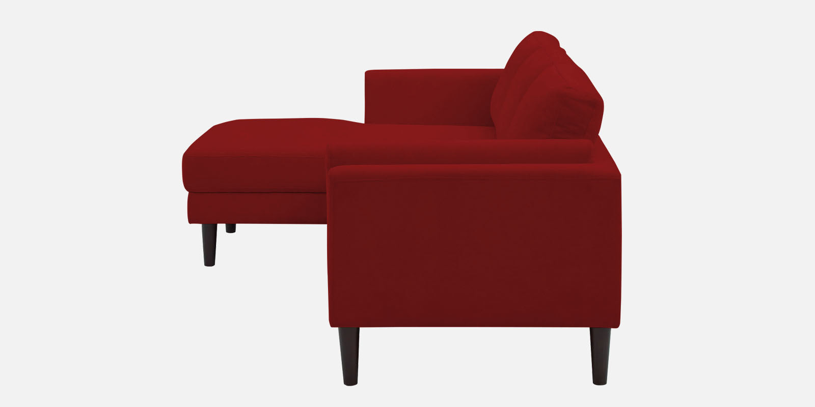 Creata Fabric RHS Sectional Sofa (2+Lounger) in Blood Maroon Colour by Febonic