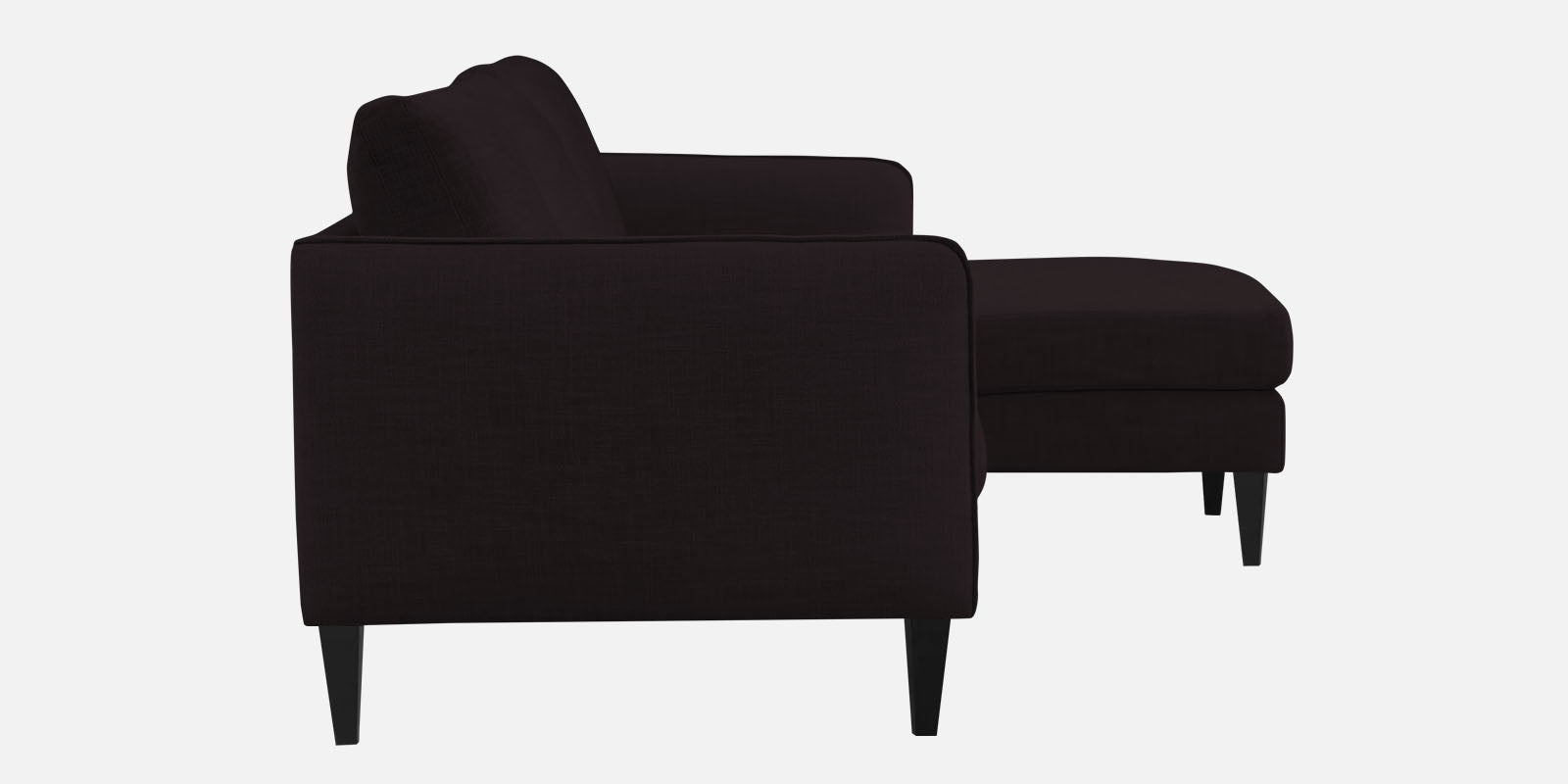 Piku Fabric LHS Sectional Sofa (3+Lounger) in Cara Brown Colour