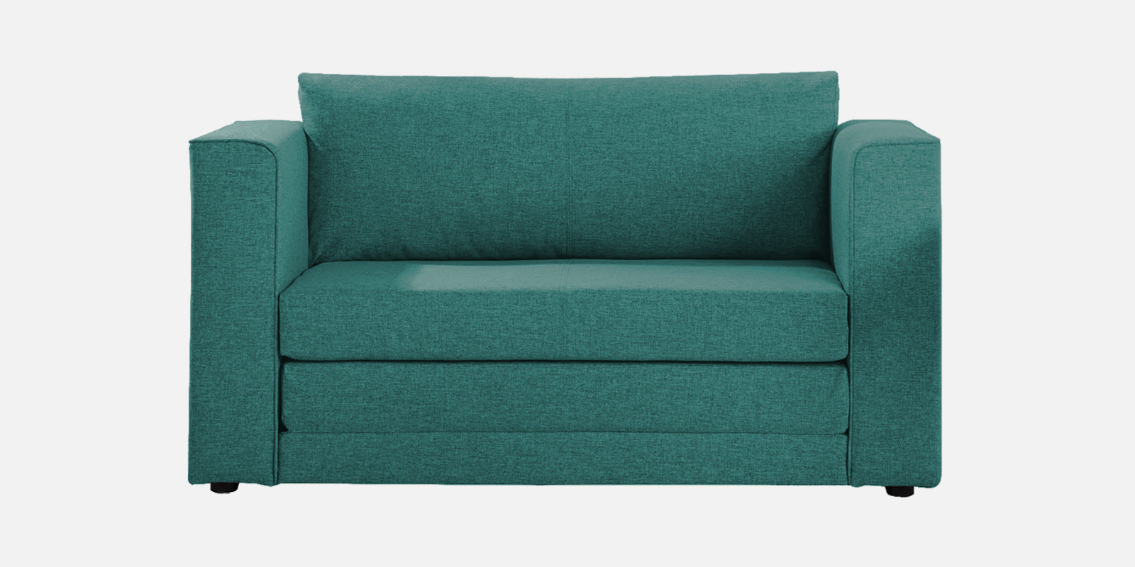 Kenia Fabric 2 Seater Convertible Sofa Cum Bed in Sea Green Colour