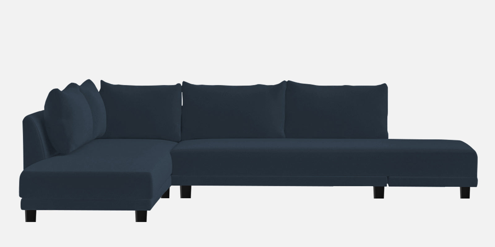 Ira Fabric RHS 6 Seater Sofa Cum Bed In Denim Blue Colour