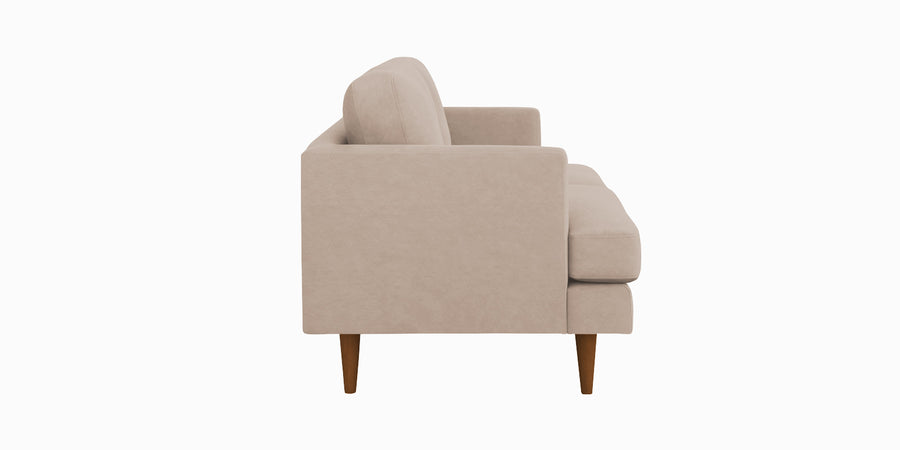 Motra Velvet 3 Seater Sofa In Camel Beige Colour - Febonic Living