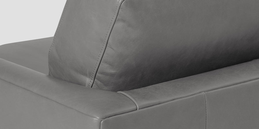 Sterio Leatherette 2 Seater Sofa In Dim Grey Colour - Febonic Living