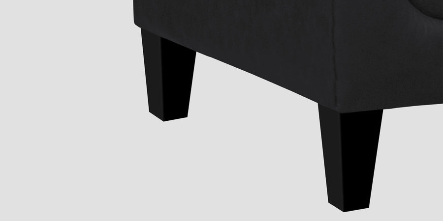 Convi Leatherette 3 Seater Sofa In Light Black Colour - Febonic Living