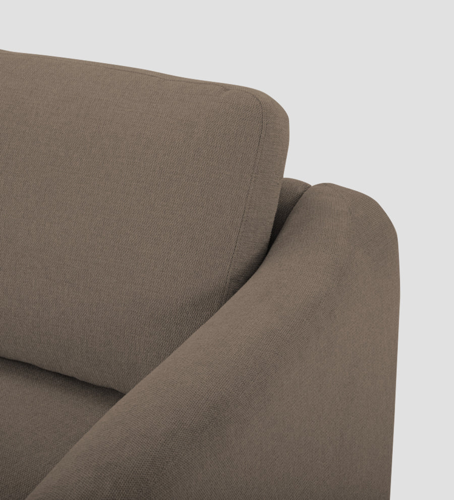 Elara Fabric 1 Seater Sofa In Hazel Beige Colour - Febonic Living