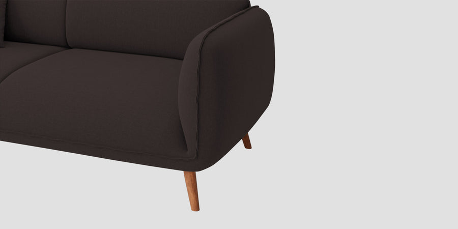 Zia Fabric 2 Seater Sofa In Pebble Brown Colour - Febonic Living