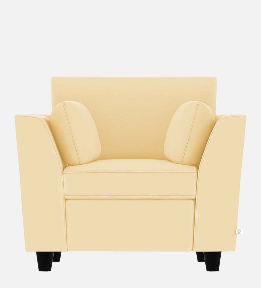 Bristo Velvet 1 Seater Sofa In Sandy Beige Colour With Storage - Febonic Living