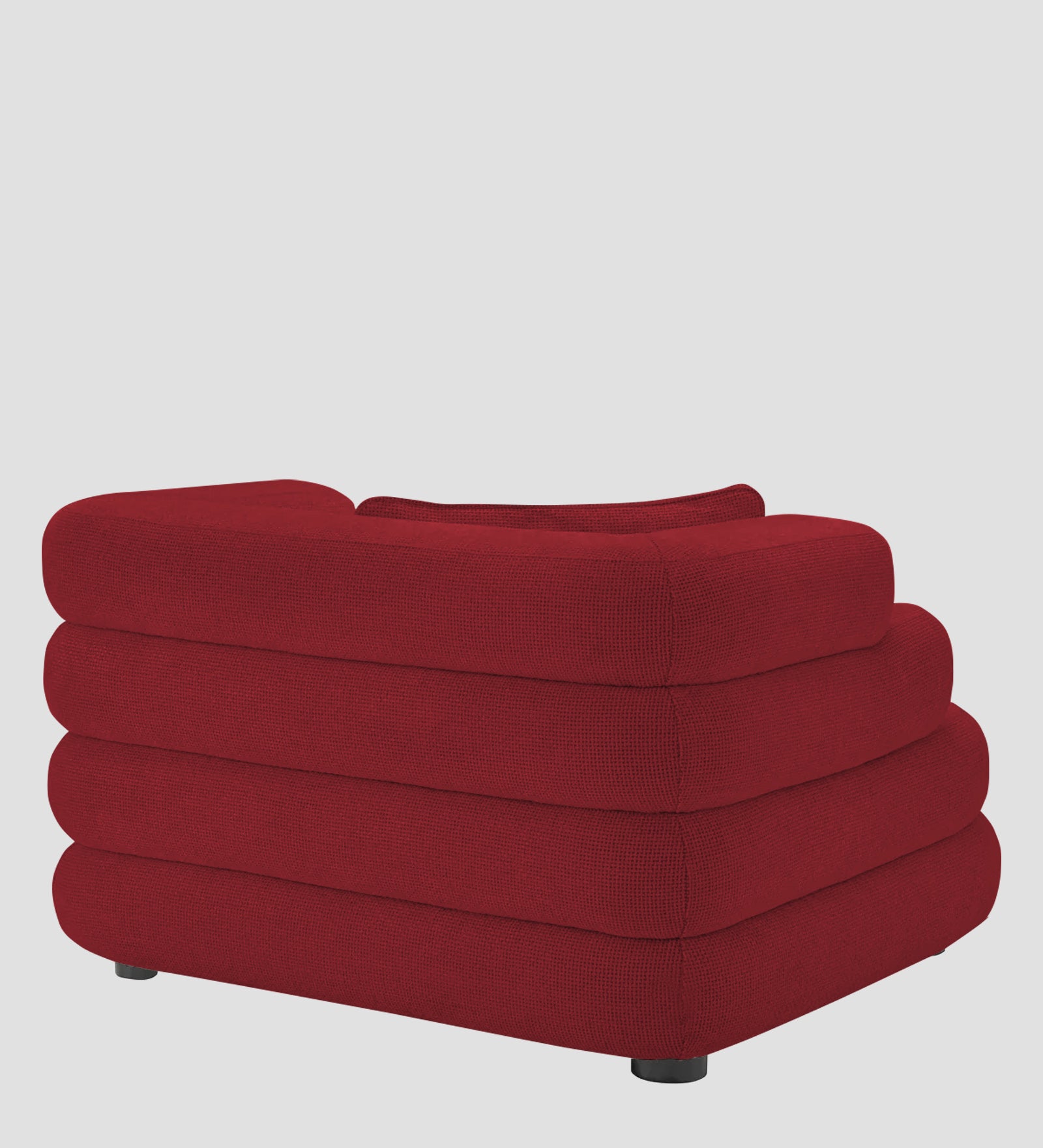 Wener Fabric 1 Seater Sofa in Chilli Red Colour