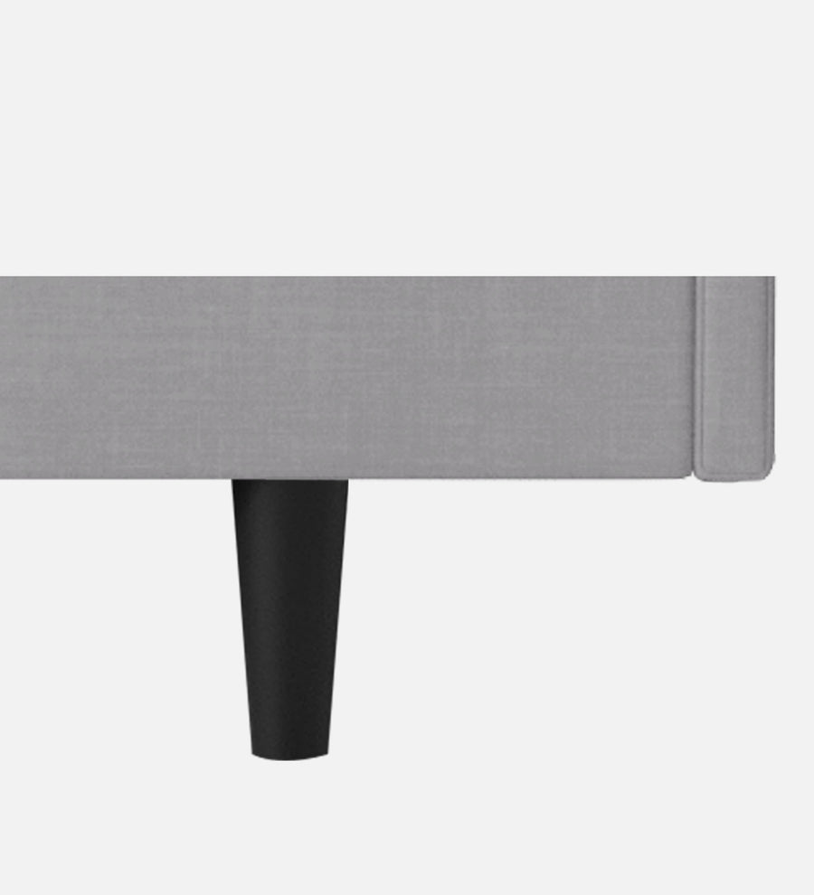 Basi Fabric Upholstered King Size Bed In Lit Grey Colour - Febonic Living