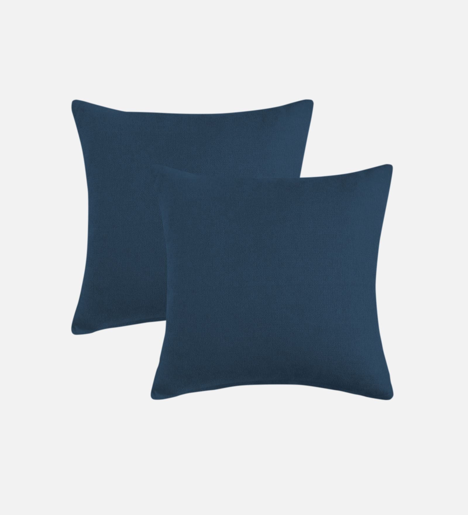 Kaya Sofa Pillows Fabric 20x20 inches(Pack of 2) In Light Blue Colour