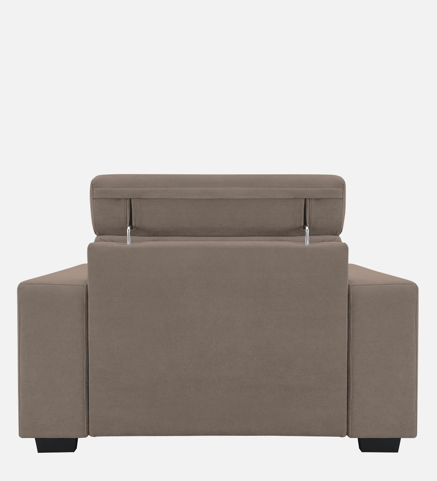 Hiro Fabric 1 Seater Sofa In Rock Beige Colour - Febonic Living