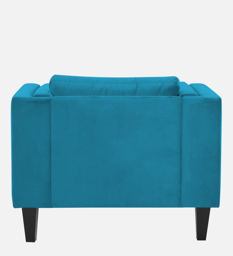 Jasper Velvet 1 Seater Sofa In Aqua Blue Colour - Febonic Living