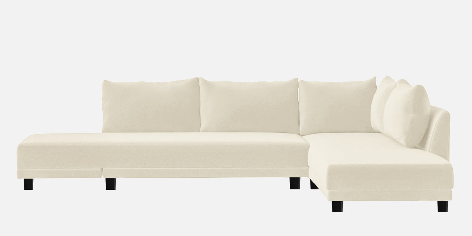 Ira Fabric LHS 6 Seater Sofa Cum Bed In Ivory Cream Colour