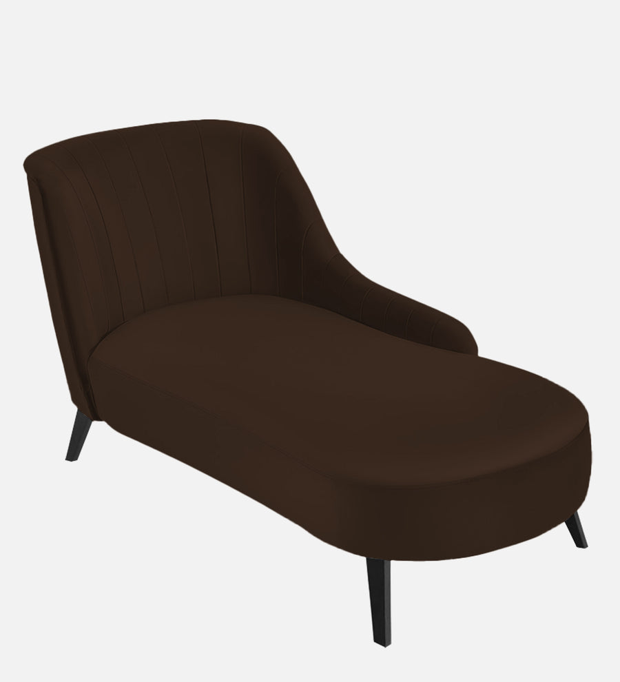 Flora Velvet Rhs Chaise Lounger In Chocolate Brown Colour - Febonic Living