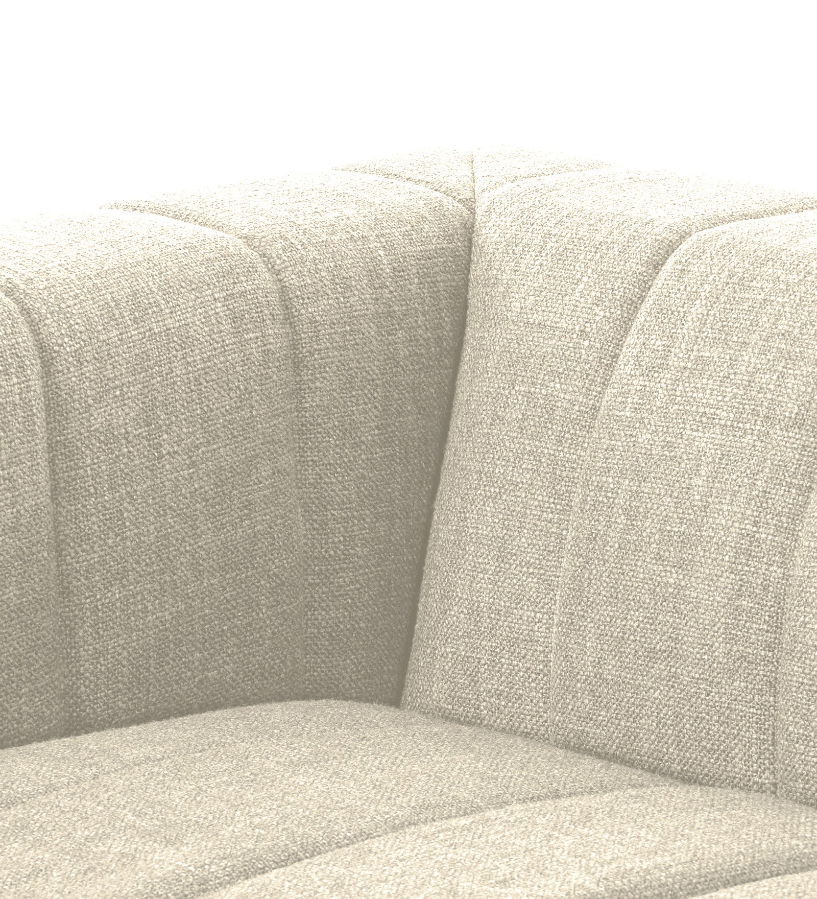 Lara Fabric 1 Seater Sofa in Ivory Beige Colour