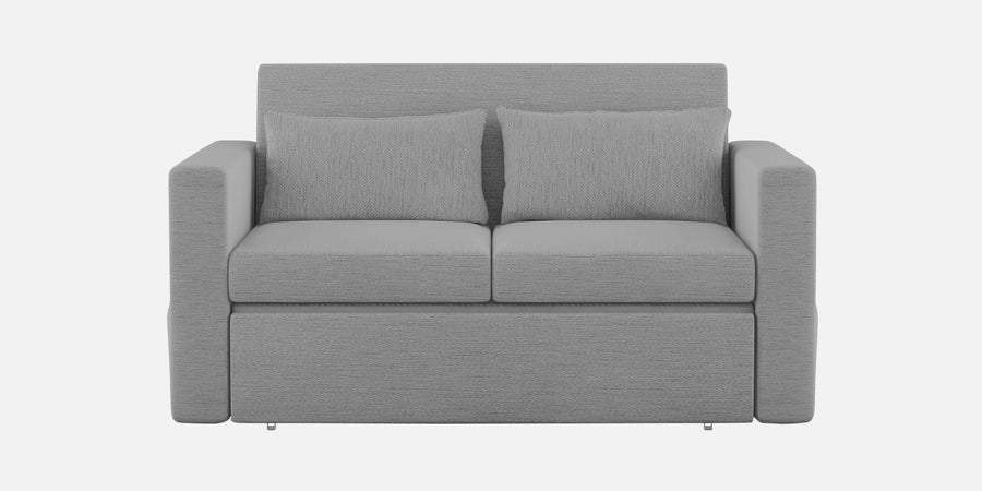 River Fabric 2 Seater Pull Out Sofa Cum Bed In Lit Grey Colour - Febonic Living