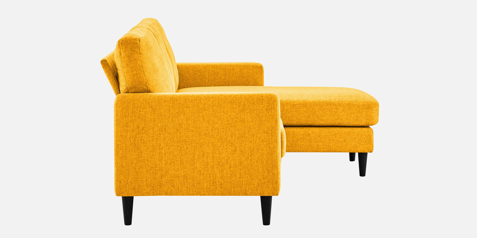 Romie Fabric LHS Sectional Sofa (2+Lounger) in Bold Yellow Colour