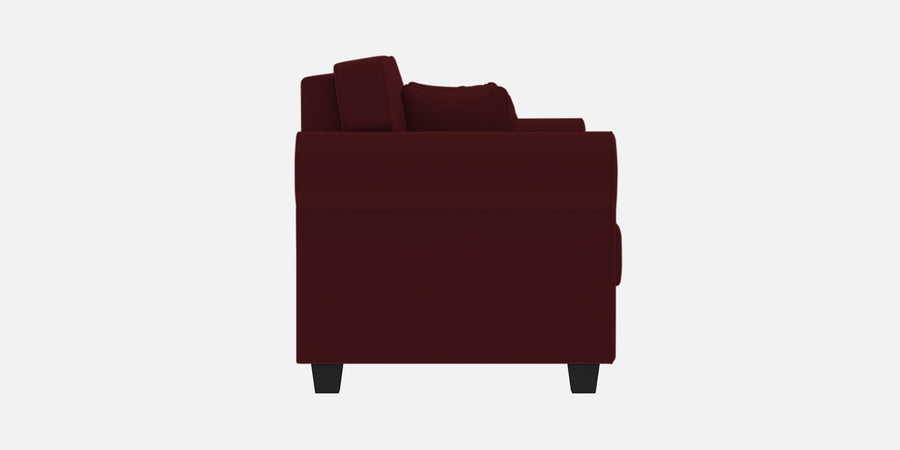 Numonk Velvet 2 Seater Sofa In Dark Maroon Colour - Febonic Living