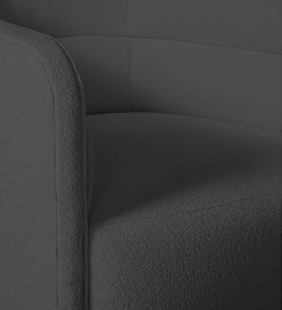 Ria Fabric Swivel Chair In Stone Grey Colour - Febonic Living