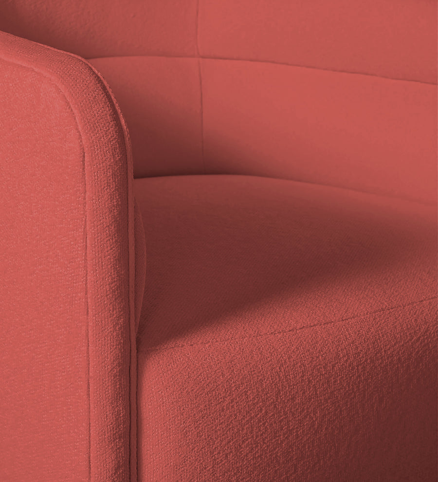 Ria Fabric Swivel Chair In Salmon Pink Colour - Febonic Living