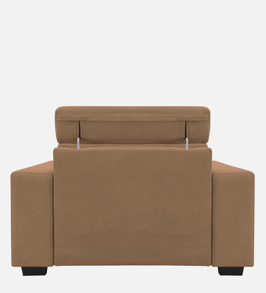 Hiro Fabric 1 Seater Sofa In Dusty Peach Colour - Febonic Living