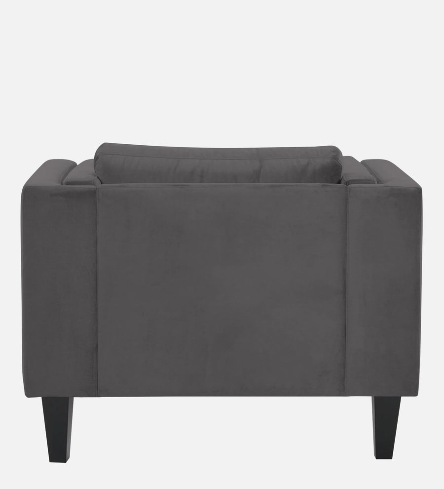 Jasper Velvet 1 Seater Sofa In Davy Grey Colour - Febonic Living