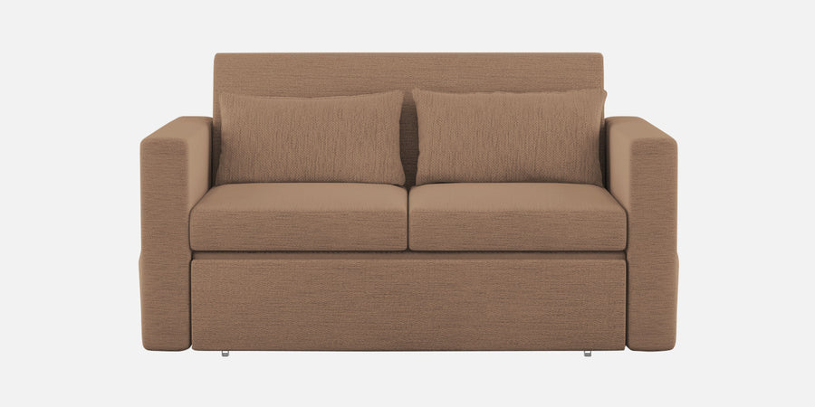 River Fabric 2 Seater Pull Out Sofa Cum Bed In Cookie Beige Colour - Febonic Living