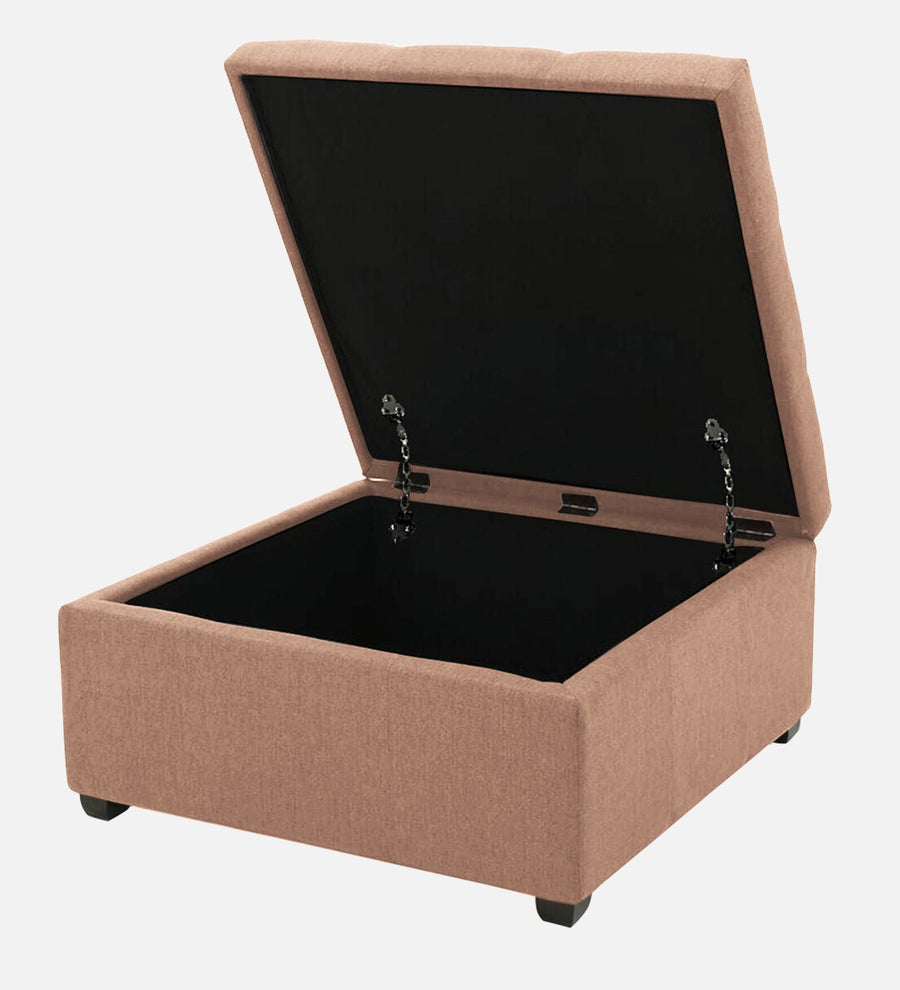 Mubila Fabric Ottoman In Cosmic Beige Colour With Storage - Febonic Living