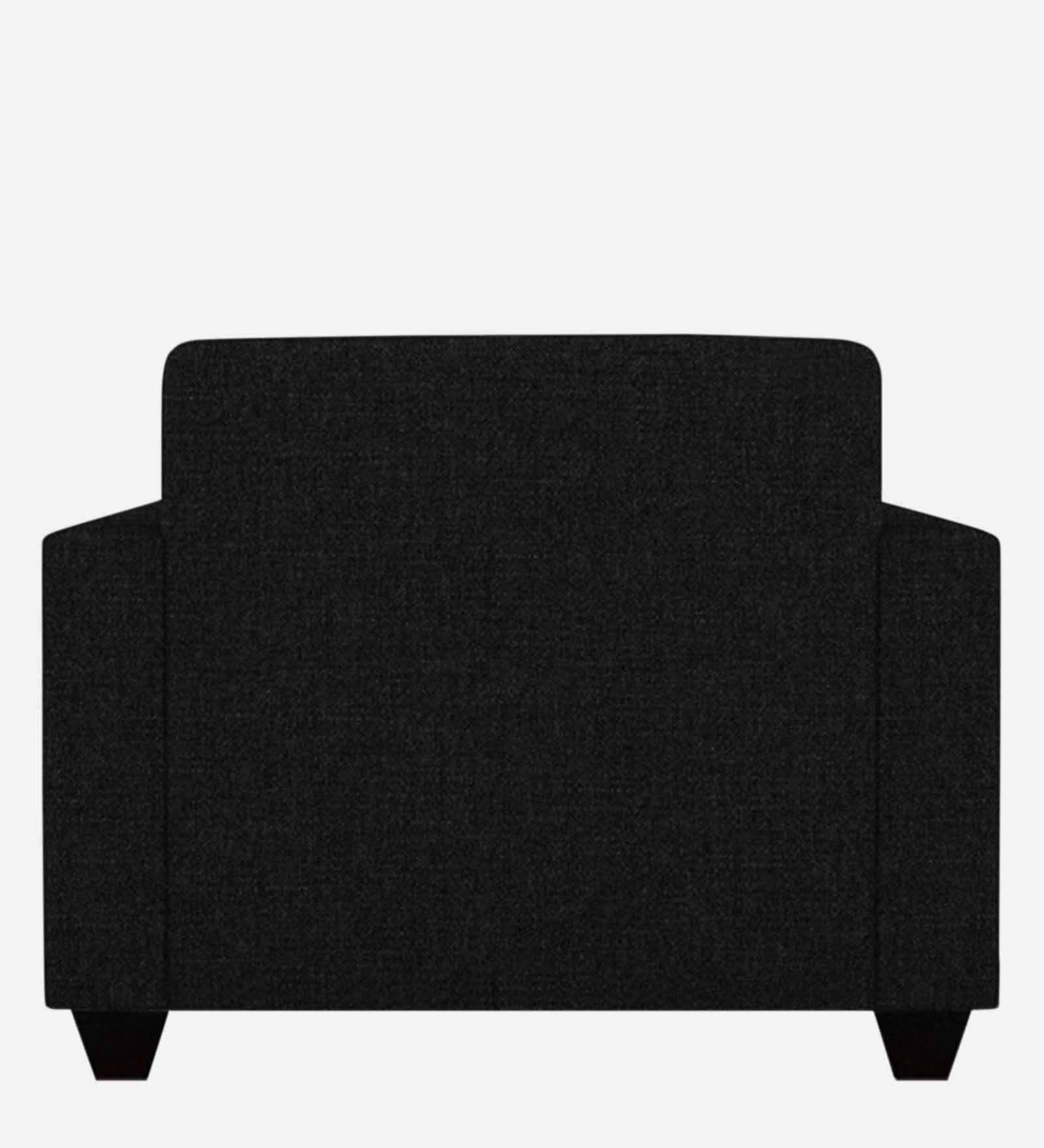 Nebula Fabric 1 Seater Sofa in Zed Black Colour