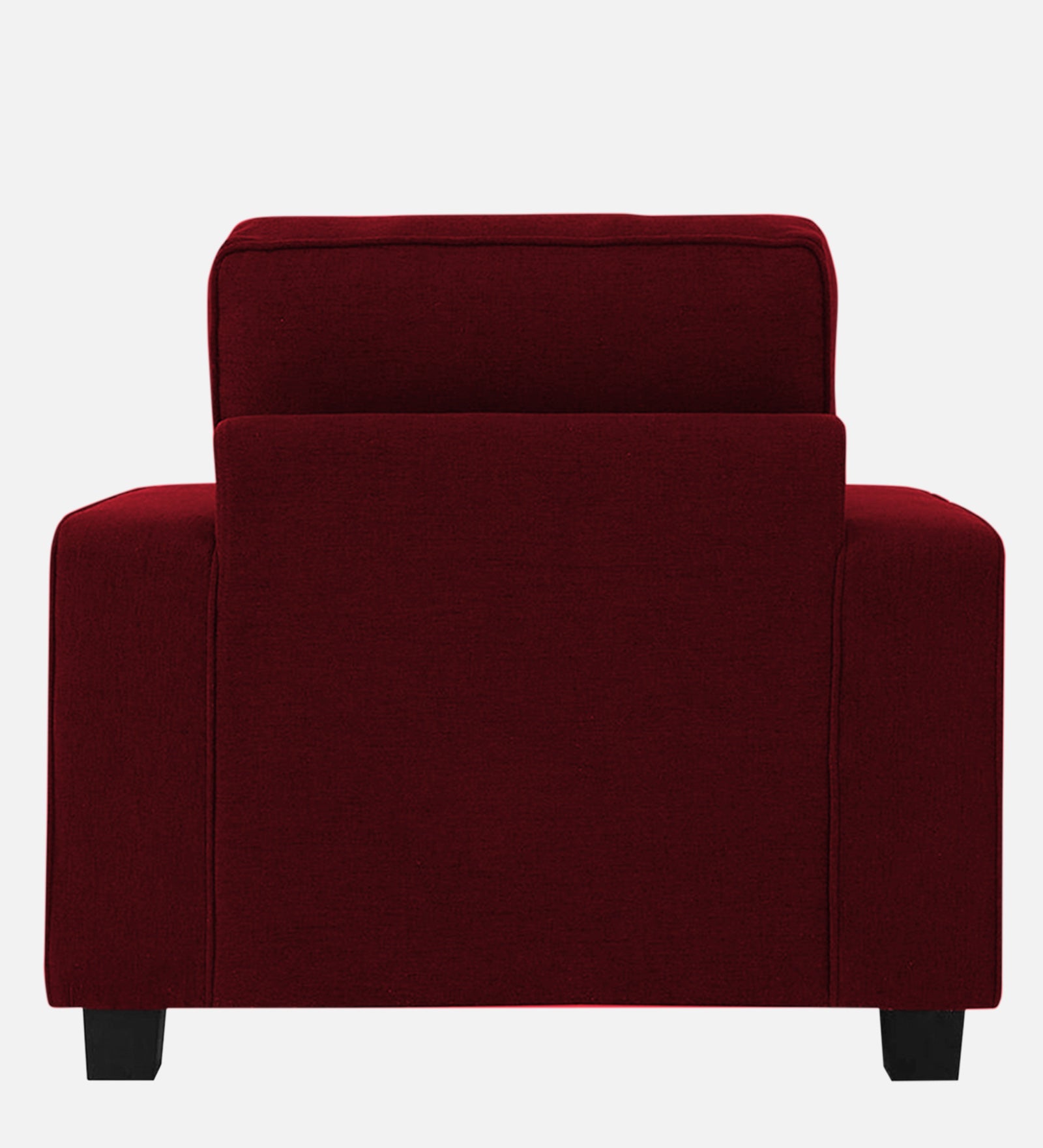 Ladybug Fabric 1 Seater Sofa In Ruby Red Colour