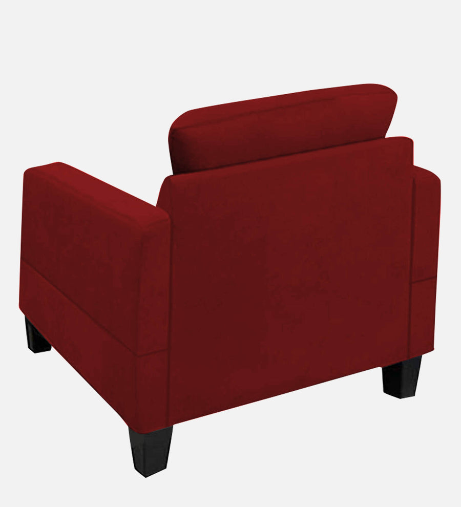Thomas Fabric 1 Seater Sofa In Blood Maroon Colour - Febonic Living