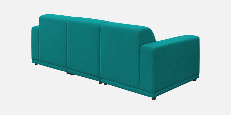 Adam Fabric Rhs Sectional Sofa 3 Ottoman Lounger In Sea Green Colour - Febonic Living