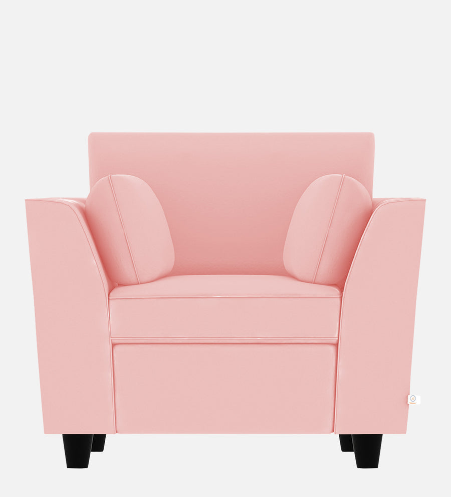 Bristo Velvet 1 Seater Sofa In Millennial Pink Colour With Storage - Febonic Living