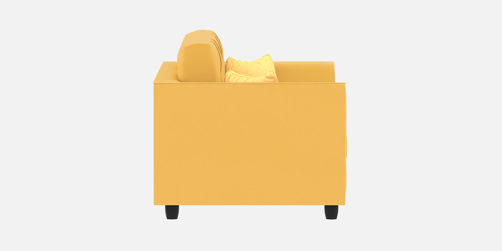 Nestin Velvet 3 Seater Sofa in Turmeric Yellow Colour