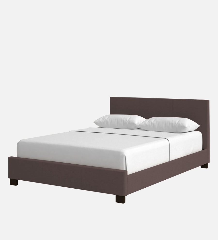 Lora Fabric Upholstered Queen Size Bed In Caspa Brown Colour - Febonic Living
