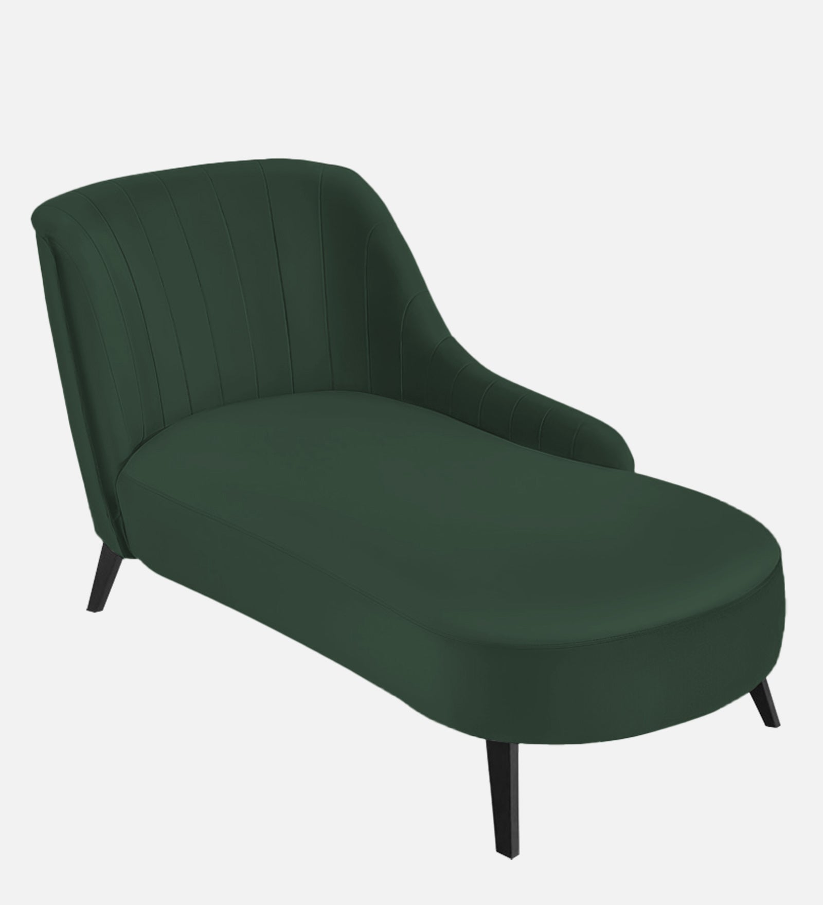 Flora Velvet RHS Chaise Lounger in Amazon Green Colour